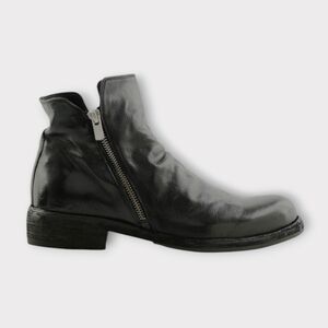 Officine Creative Black Leather Ankle Boots